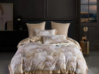 Постельное белье фланелевое из тенсела ASABELLA Рассвет 50х70 (2шт) и 70х70 (2шт) евро