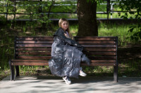 Дорожный плед пуховый GERMAN GRASS Travel Plaid Grass Graphite 140х200