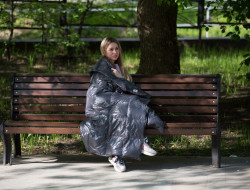 Дорожный плед пуховый GERMAN GRASS Travel Plaid Grass Graphite 140х200