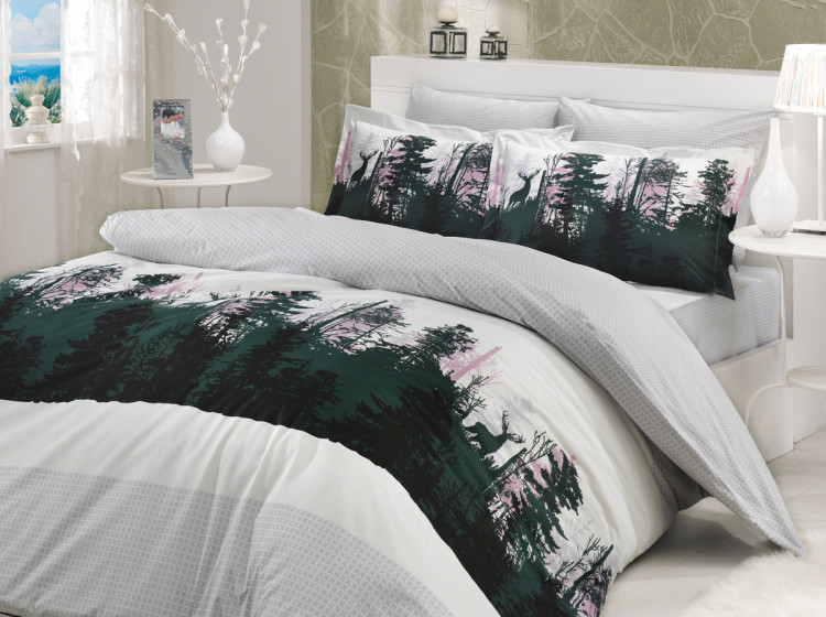 Постельное белье из поплина HOBBY HOME TIERRA серое 2-спальное