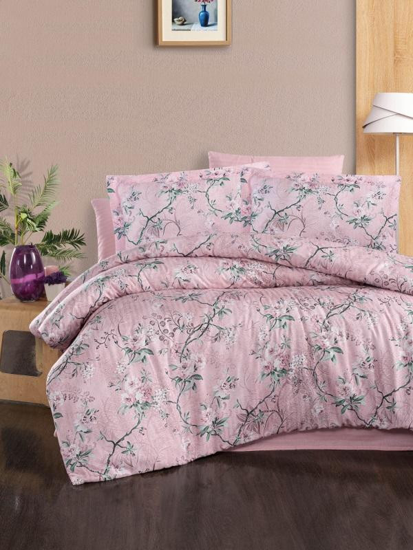 Постельное белье из страйп сатина с цветным принтом KARVEN N249-SB003 50х70 (1шт), 70х70 (1шт) 1,5-спальное