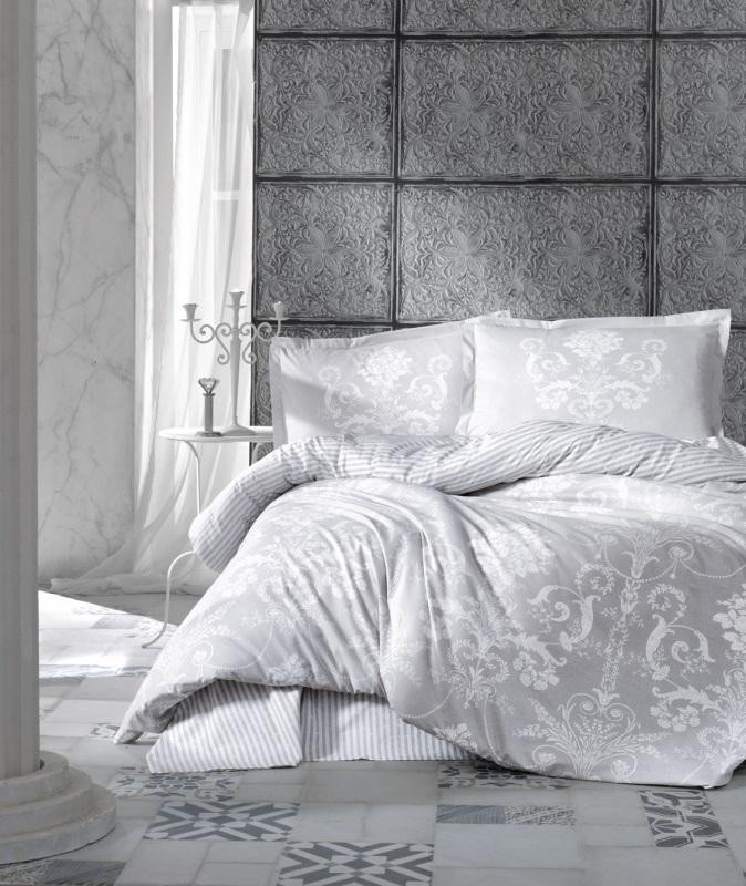 Постельное белье из ранфорса KARVEN N023/1 ALONE GREY V-1 50х70 (2шт) евро