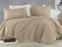 Плед из полиэстера KARVEN SUPER SOFT P944 BENZIA бежевый 200х220