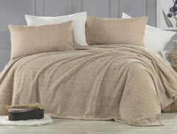 Плед из полиэстера KARVEN SUPER SOFT P944 BENZIA бежевый 200х220