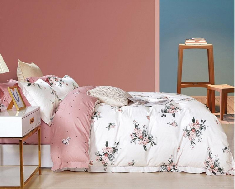 Постельное белье двухстороннее из твил-сатина SAILID BP-141-1 1,5-спальное