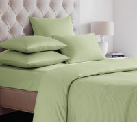 Пододеяльник из страйп-сатина SAILID ST-7-180х215 светло-зеленый 180х215