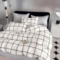 Постельное белье из твил-сатина в ПВХ TANGO крупная клетка 50х70 (2шт) евро