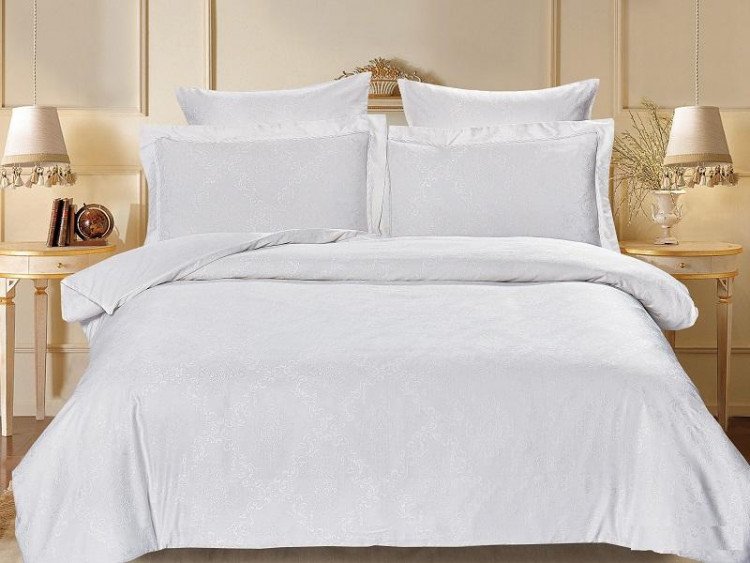 Постельное белье из хлопкового жаккарда со льном и тенселом АЛЬВИТЕК SOFT COTTON CLA-005 семейное