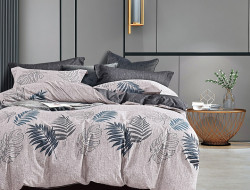 Постельное белье из сатина TANGO листочки 50х70 (2шт) 1,5-спальное