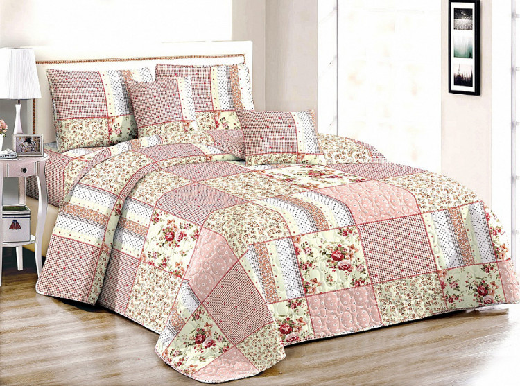 Покрывало с наволочками из полиэстера TANGO PATCHWORK PW444-87 230х250