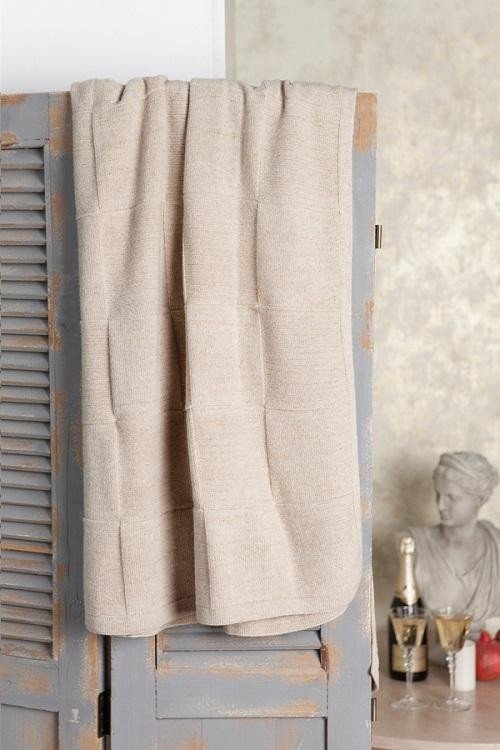 Плед LUXBERRY GOLD бежевый-золотой 130х170