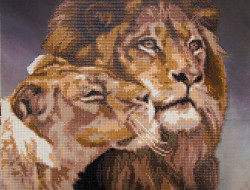 Кристальная (алмазная) мозаика ФРЕЯ ALVR-26 013 Львиная нежность