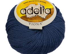 Пряжа ADELIA FIONA №310 джинсовая 50% шерсть, 50% акрил, 10 шт х 50 гр, 90 м +/- 3 м