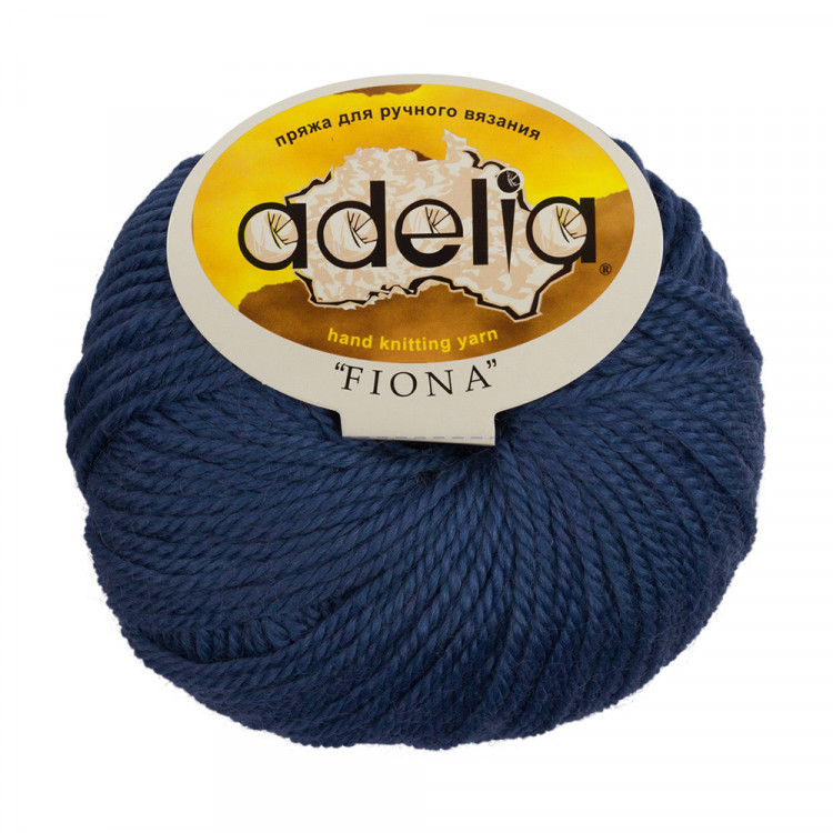 Пряжа ADELIA FIONA №310 джинсовая 50% шерсть, 50% акрил, 10 шт х 50 гр, 90 м +/- 3 м