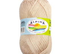 Пряжа ALPINA ARIEL №05 светло-бежевая 98% акрил, 2% пайетки 10 шт х 50 гр, 150 м +/- 10 м