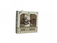 Набор кухонных полотенец вафельных хлопковых NILTEKS HM761 КОФЕ V3 40х60 (3шт)