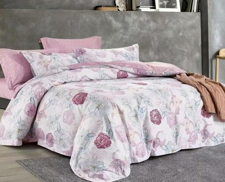 Постельное белье двухстороннее из твил-сатина SAILID BP-152-1 1,5-спальное