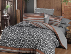 Постельное белье из фланели SAREV FANCY N296 SHERI V1-GRI 50х70 (2шт), 70х70 (2шт) семейное