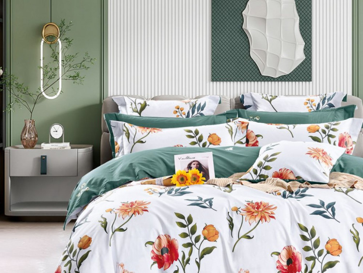 Постельное белье из сатина ASABELLA 1857-6 50х70 (2шт) и 70х70 (2шт) евро