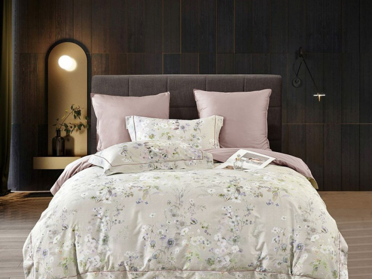 Постельное белье из египетского хлопка Premium ASABELLA Ботанический сад 50х70 (2шт) и 70х70 (2шт) евро