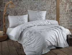 Постельное белье из ранфорса KARVEN N023/1 LATINA GREY V-1 50х70 (2шт) евро