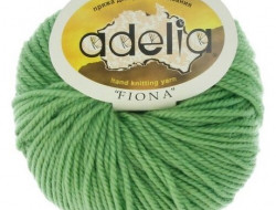 Пряжа ADELIA FIONA №416 ярко-зеленая 50% шерсть, 50% акрил, 10 шт х 50 гр, 90 м +/- 3 м