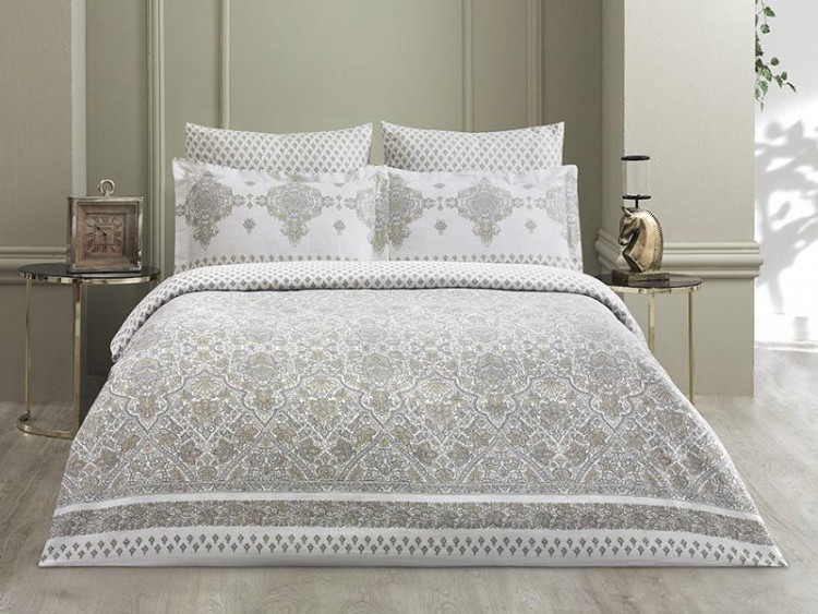 Постельное белье из печатного сатина KARNA PETRA евро