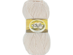 Пряжа ADELIA LEDA №201 светло-бежевая 99% акрил, 1% люрекс, 5 шт х 100 гр, 340 м +/- 8 м
