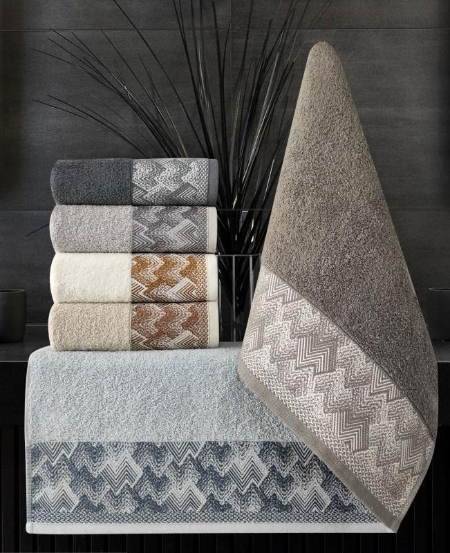 Набор полотенец махровых хлопковых KARVEN VIP COTTON H3237 BESTA 50х90 (6шт)