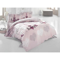 Постельное белье из ранфорса IRINA HOME LOVE ME pudra 50х70 (2шт) евро