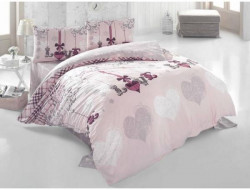 Постельное белье из ранфорса IRINA HOME LOVE ME pudra 50х70 (2шт) евро