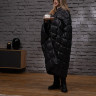 Дорожный плед-пончо пуховый GERMAN GRASS Travel Cape Plaid Grass Black 130х170
