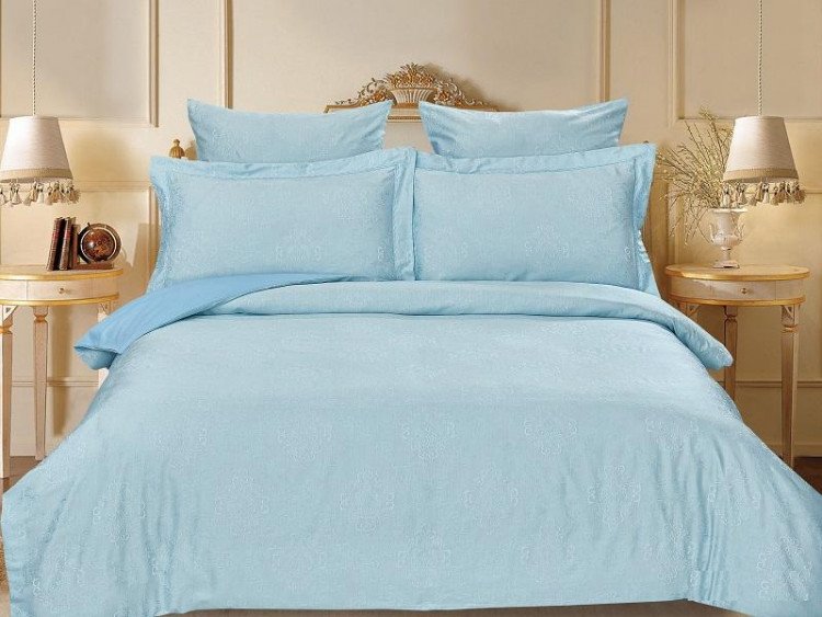 Постельное белье из хлопкового жаккарда со льном и тенселом АЛЬВИТЕК SOFT COTTON CLA-007 семейное