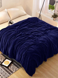 Плед однотонный из микрофибры TANGO ALLEGRIA AL-15 синий 150х200