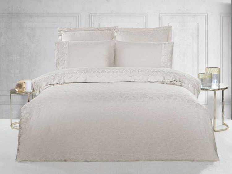 Постельное белье из жаккарда с кружевом KARVEN N166-J2-V2 50х70 (4шт)