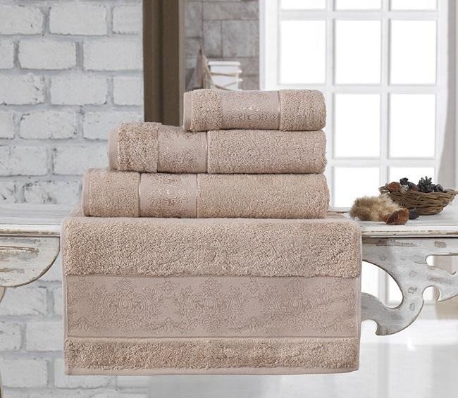 Полотенце бамбуковое KARNA PANDORA капучино 90х150