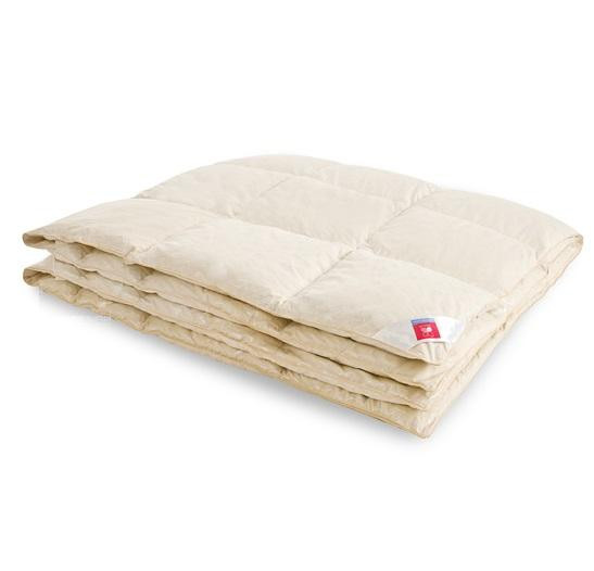 Одеяло пуховое кассетное Легкие Сны КАМЕЛИЯ шампань 200х220 легкое