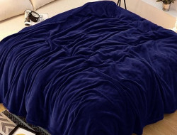 Плед однотонный из микрофибры TANGO ALLEGRIA AL-15 синий 200х220