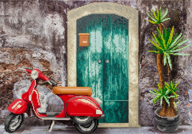 Кристальная (алмазная) мозаика ФРЕЯ ALVR-221 Мопед