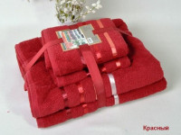 Комплект полотенец KARNA BALE красный