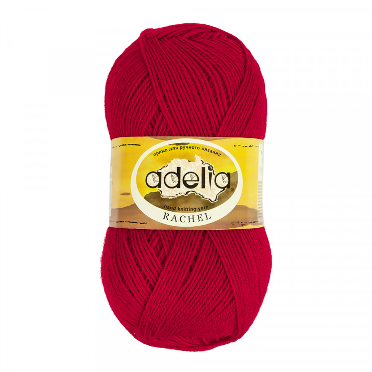 Пряжа ADELIA RACHEL №08 бордовая 90% шерсть, 10% полиэстер, 5 шт х 100 гр, 400 м +/- 15 м