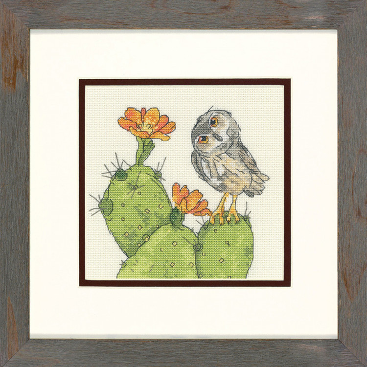 Набор для вышивания DIMENSIONS 70-65184 Колючая сова 15,2x15,2 см