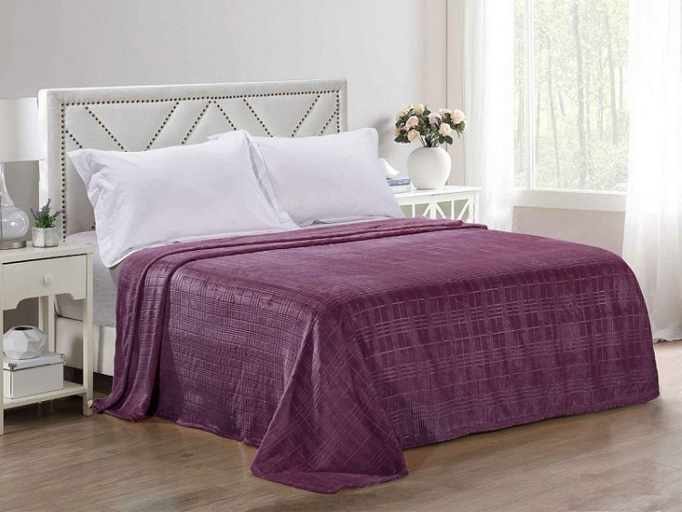 Плед однотонный из микрофибры с тиснением АЛЬВИТЕК ВЕНЕЦИЯ 162-pvk 150х200