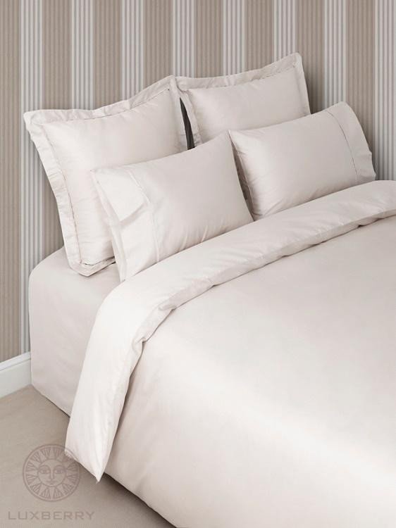 Постельное белье LUXBERRY BASIC экрю евро