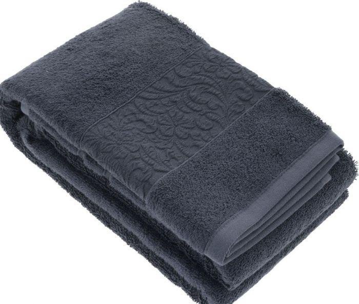 Полотенце махровое из бамбука и хлопка ISSIMO VALENCIA темно-синее 30х50