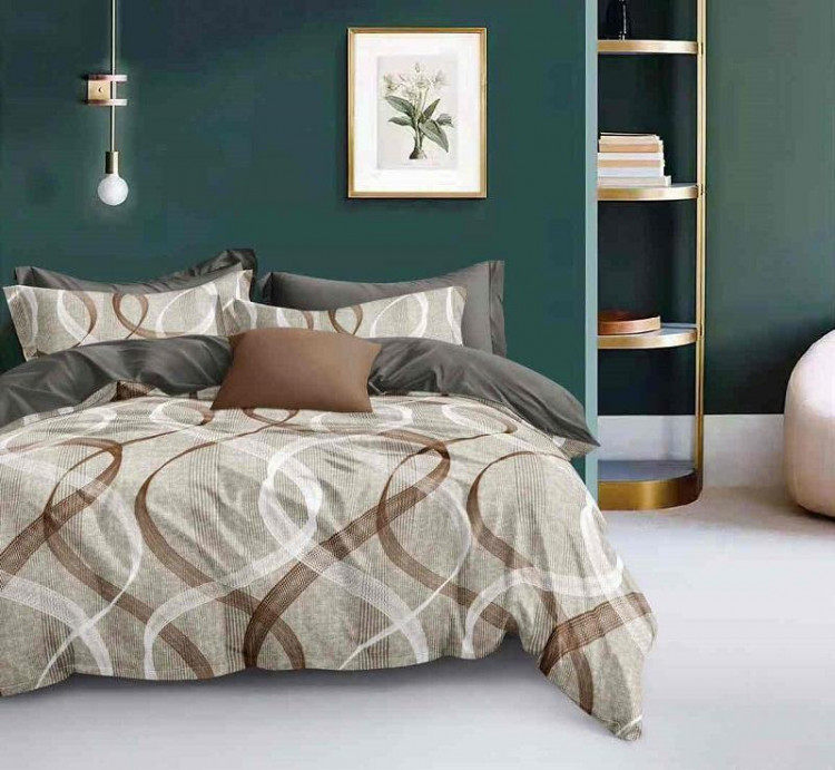 Постельное белье из сатина АЛЬВИТЕК волны евро