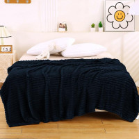 Плед фланелевый CRISTELLE STRIPE PREMIUM черный 200х220