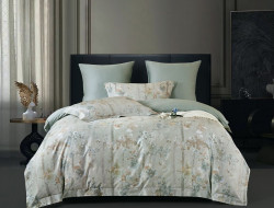Постельное белье из египетского хлопка Premium ASABELLA Ноты шалфея 50х70 (1шт) и 70х70 (1шт) 1,5-спальное