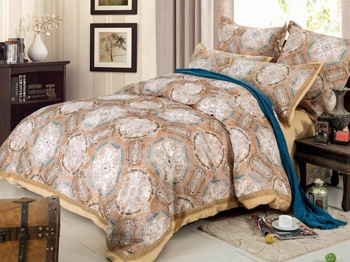 Постельное белье из сатина с вышивкой  САЙЛИД D-178 семейное