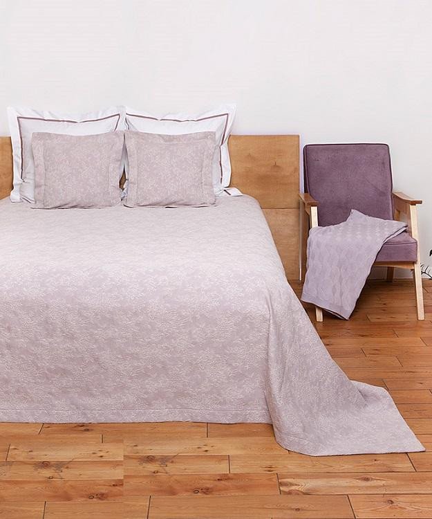 Покрывало хлопковое LUXBERRY 06223 SPRING TIME лавандовое 200х220